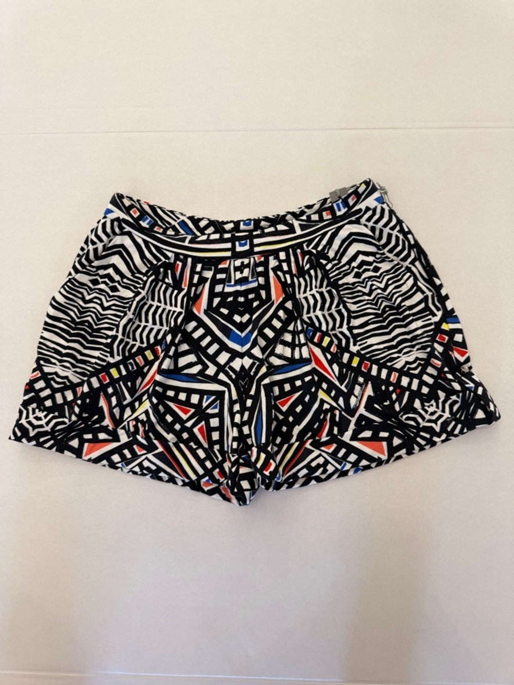 tarte Black & White Geometric Shorts with Color Accent